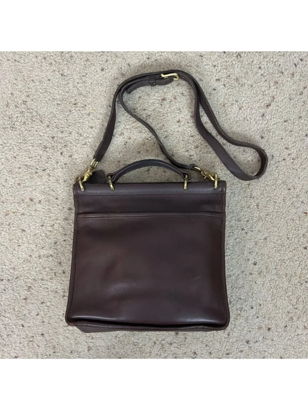 Vintage Coach Willis 9927 Brown Leather Crossbody Satchel Shoulder Bag Women's